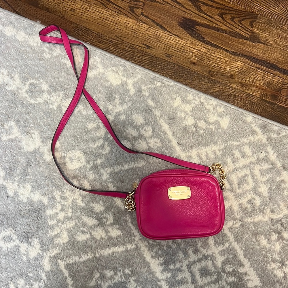 MICHAEL KORS PINK HAMILTON CROSSBODY BAG